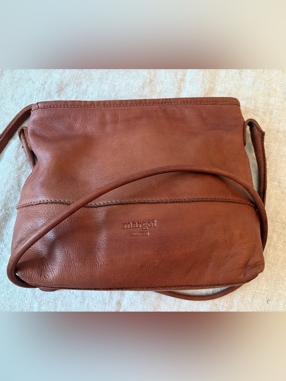 margot Tan Leather Crossbody Bag - Picture 13 of 13